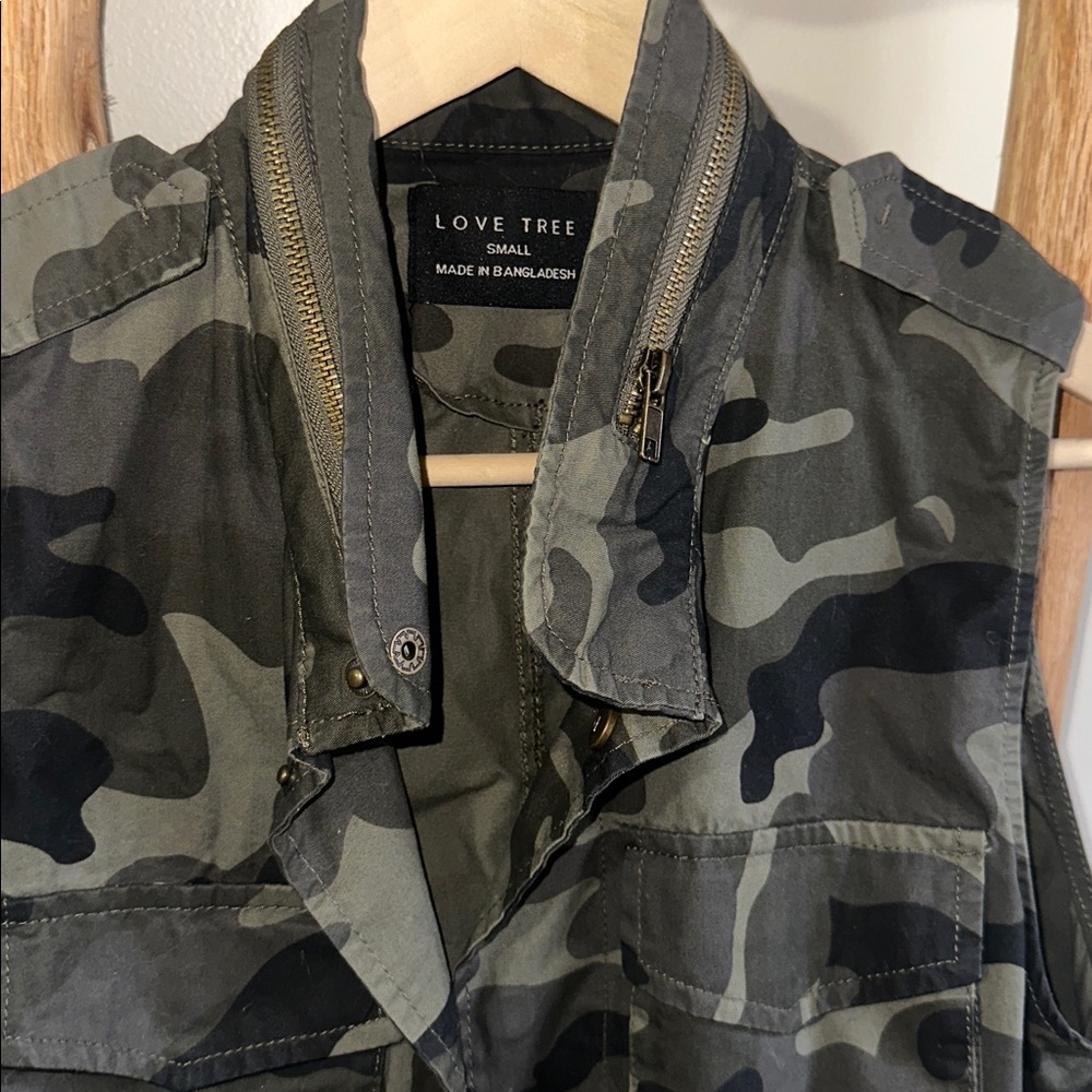 Camo Denim vest